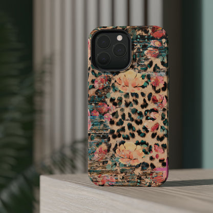 Rustic Floral Leopard - MagSafe iPhone Series Case