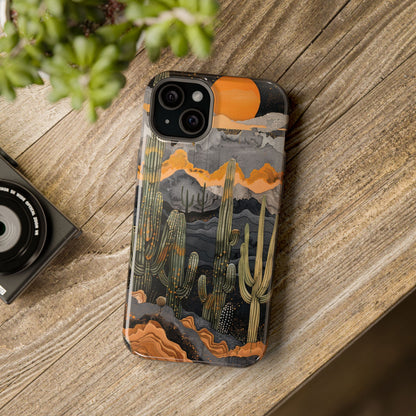 Desert Dusk Cacti iPhone Case