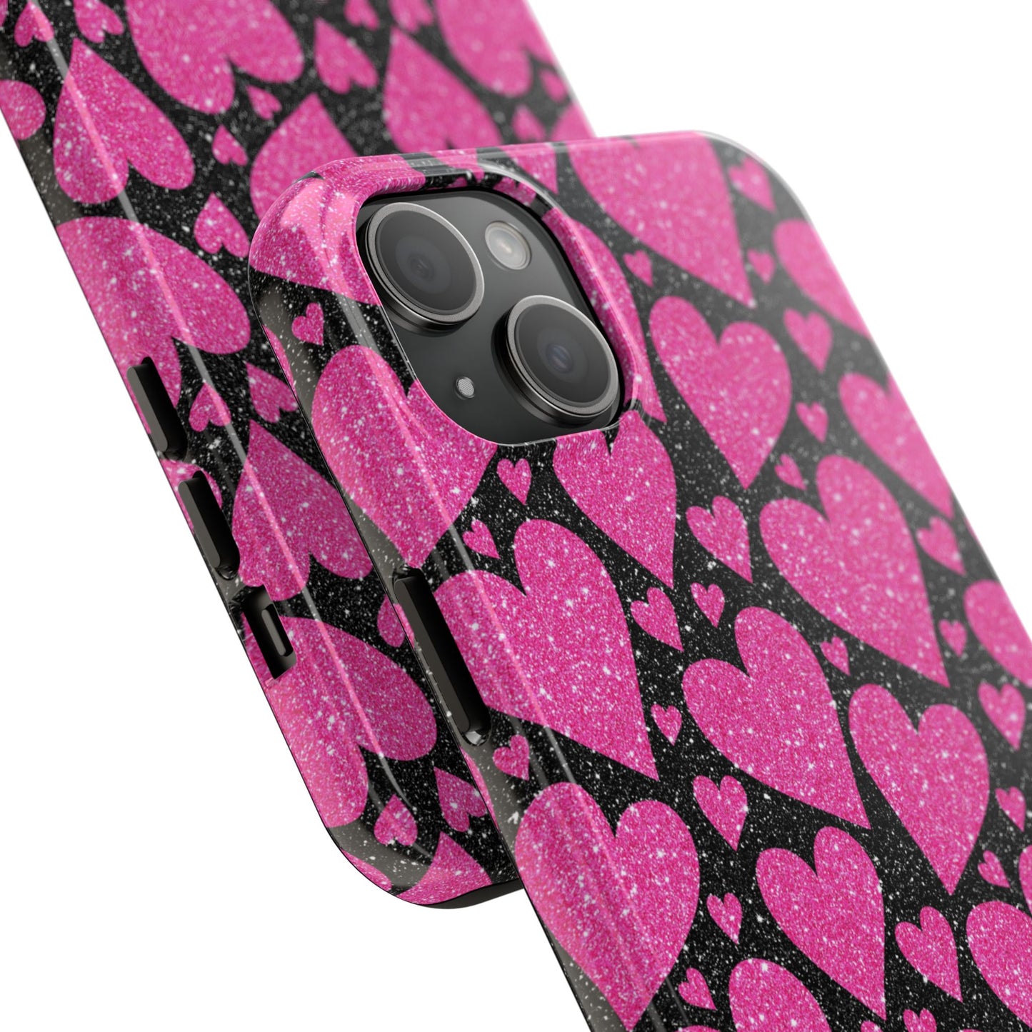 Glitter Hearts iPhone Case