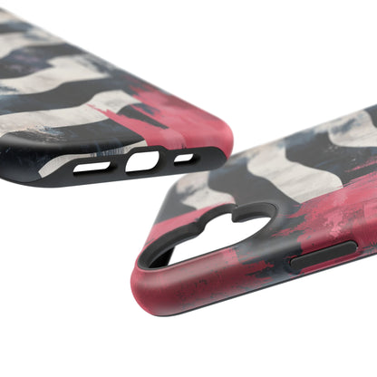 MagSafe iPhone Case: Blood Zebra – Bold Red & Black Pattern