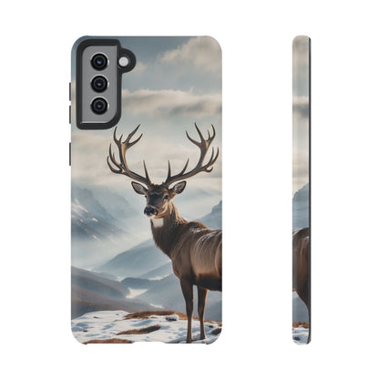 Alpine Majesty: Stag in Snow – Samsung Galaxy Case