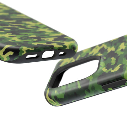 Green Woodland Camouflage – MagSafe iPhone Case, Slim and Shockproof