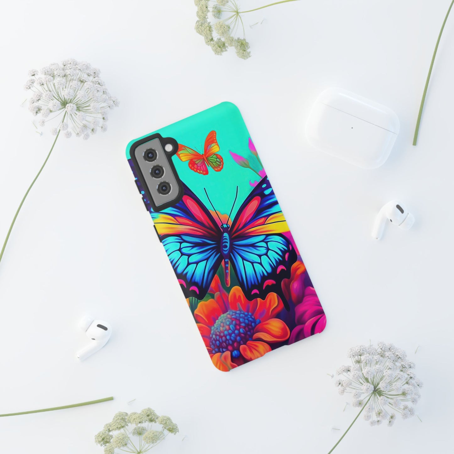 Vivid Butterfly & Floral Burst - Samsung Galaxy Case