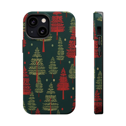 Retro Christmas Trees Pattern -  MagSafe iPhone Series Case