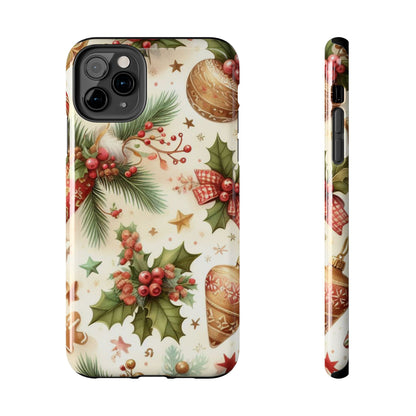 Classic Christmas Stocking & Ornaments Pattern – iPhone Series Case