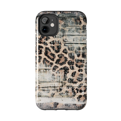 Rustic Leopard Wood Print - iPhone Series Case