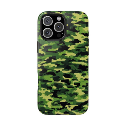 Green Woodland Camouflage – iPhone Case, Sleek and Durable Design