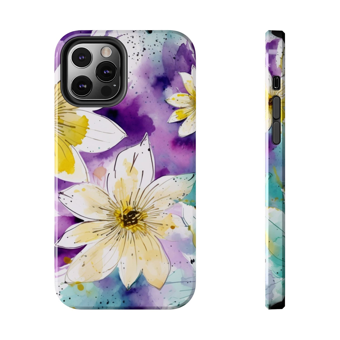 Abstract Floral Watercolor Splash - iPhone Series Case