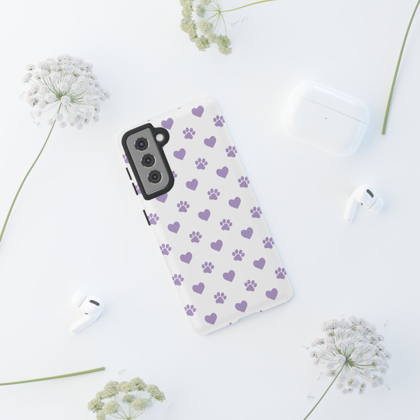 Paw Prints & Hearts – Samsung Galaxy Case, Cute and Durable Design