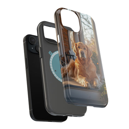 Golden Retriever on Porch - iPhone MagSafe Series Case