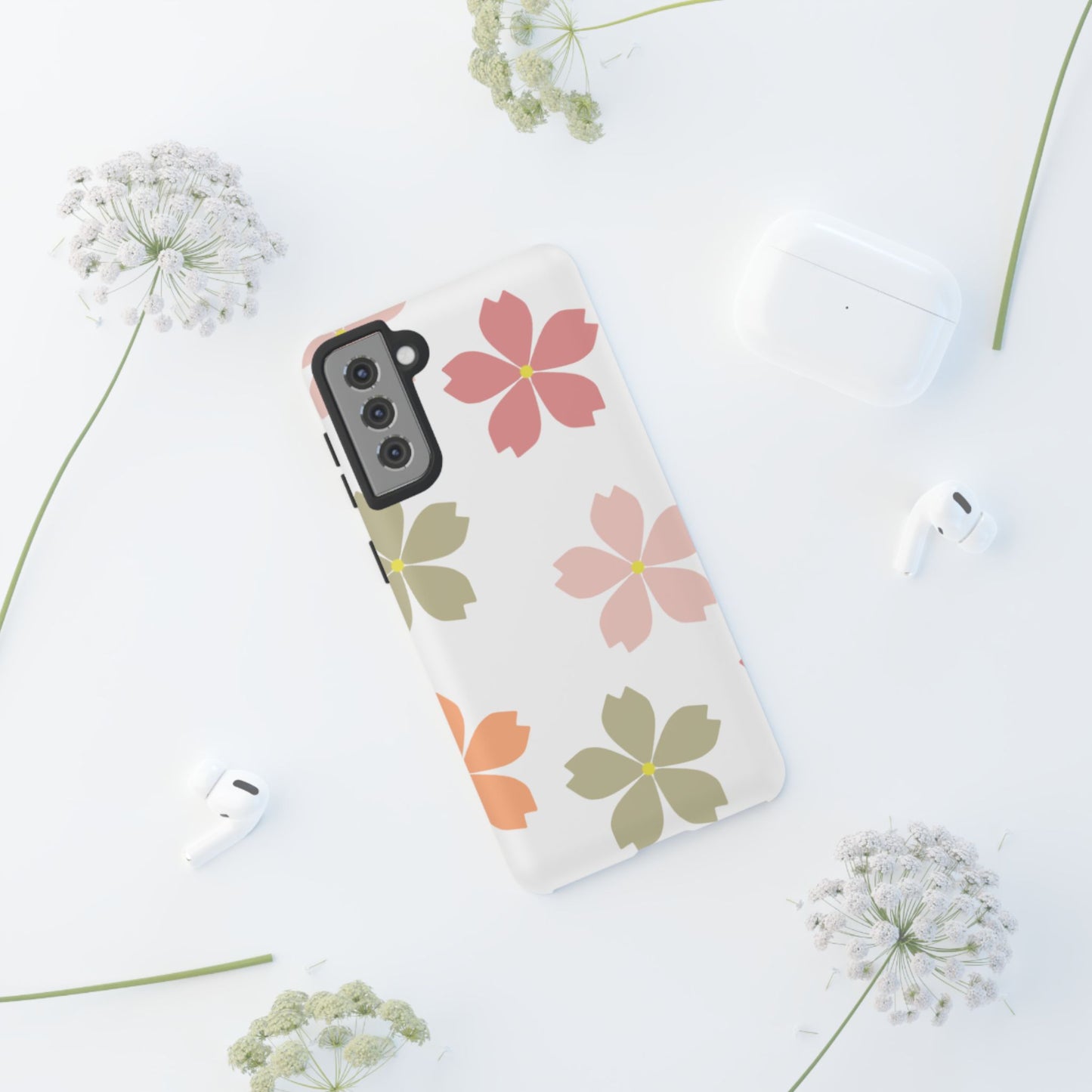 Pastel Sakura Blossom Tough Samsung Galaxy Case – Durable Design with Soft Matte Finish