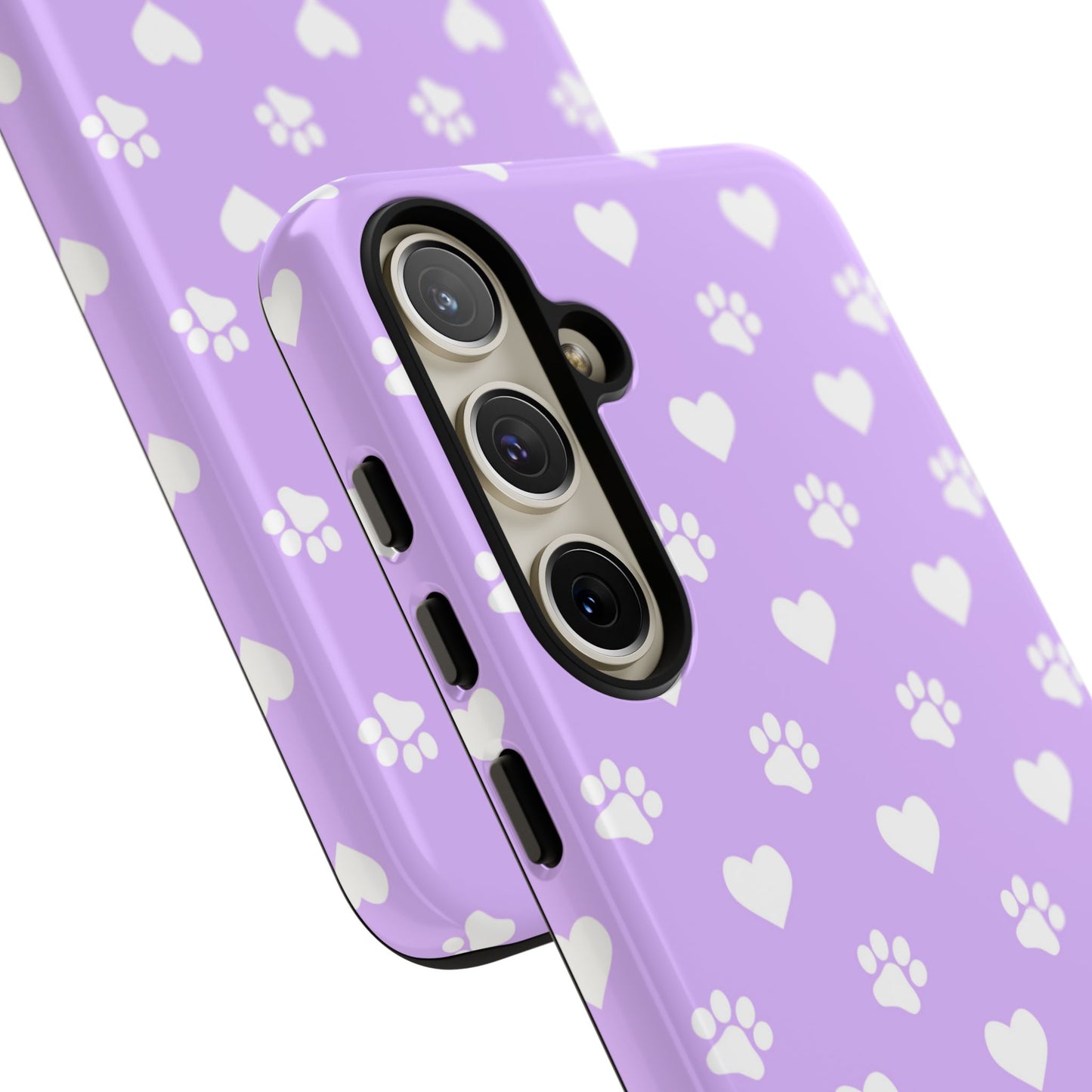 Lilac Paw Prints & Hearts – Samsung Galaxy Case