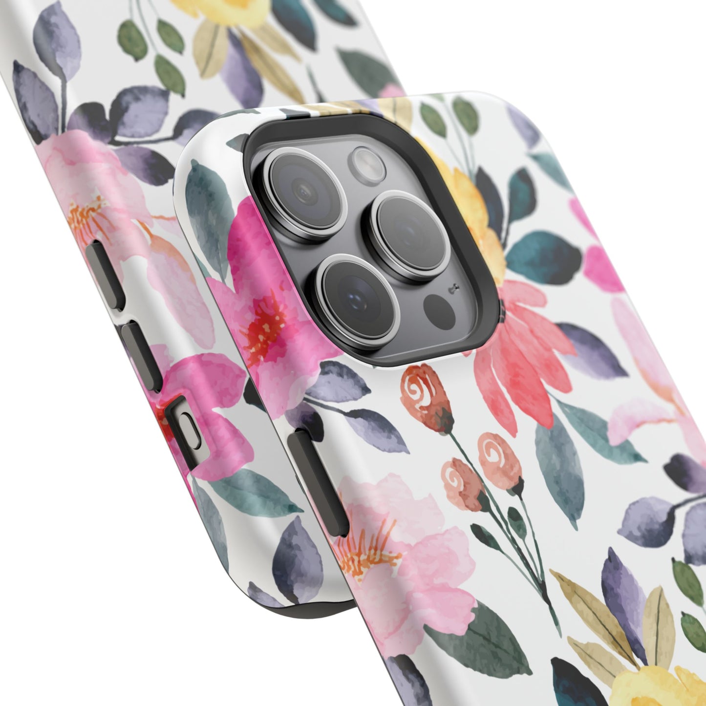 Blossoming Beauty – MagSafe Case with Pastel Floral Watercolor Design