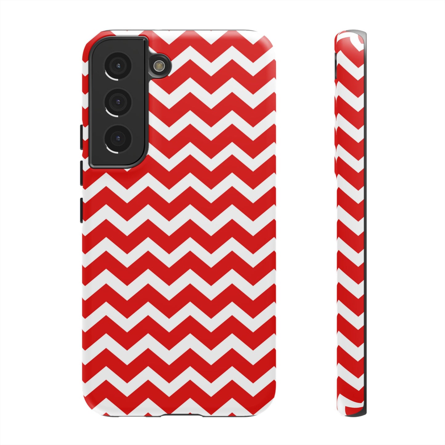 Bold Red & White Chevron – Modern Geometric Samsung Galaxy Case