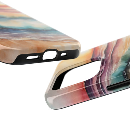 Sunset Waves iPhone Case – Vibrant Watercolor Design