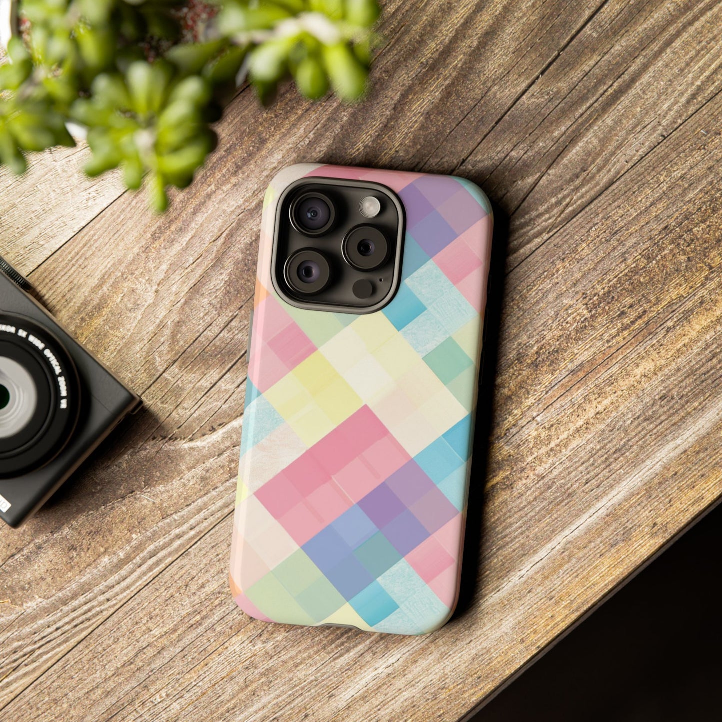 Spring Sonata Pastel Plaid Case