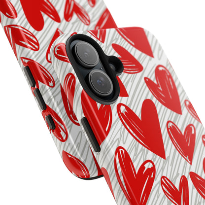 iPhone Case: Whimsical Heart Doodle