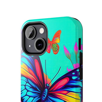 Vivid Butterfly & Floral Burst - iPhone Series Case