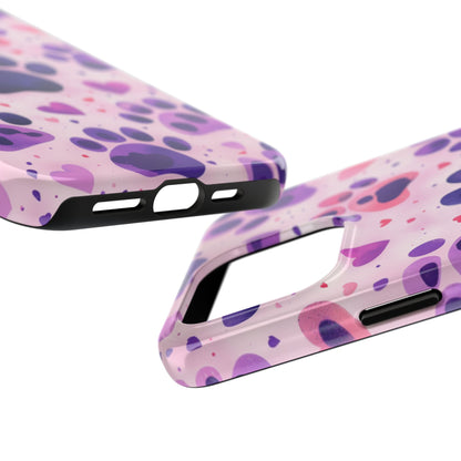 Purple Paw Print iPhone Case - Playful Pet Lover’s Protective Cover