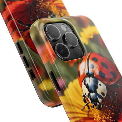 Ladybug on Orange Daisy - iPhone Series Case