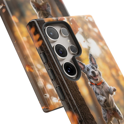 Energetic Blue Heeler Forest Pup Samsung Galaxy Case – Durable Outdoor-Inspired Design