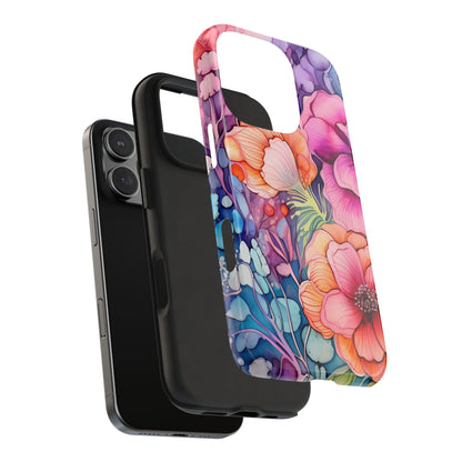 Bright Watercolor Floral Splash iPhone Series Case – Bold Artistic Design