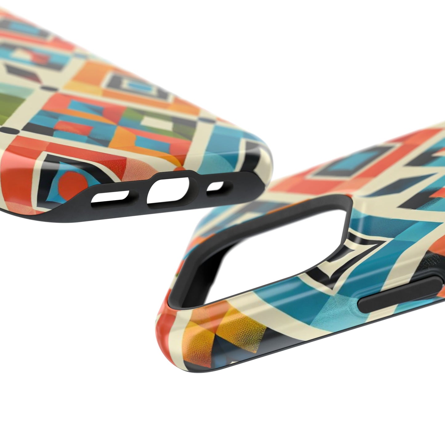 Harlequin Geometric MagSafe iPhone Case - Vibrant Abstract Protective Cover