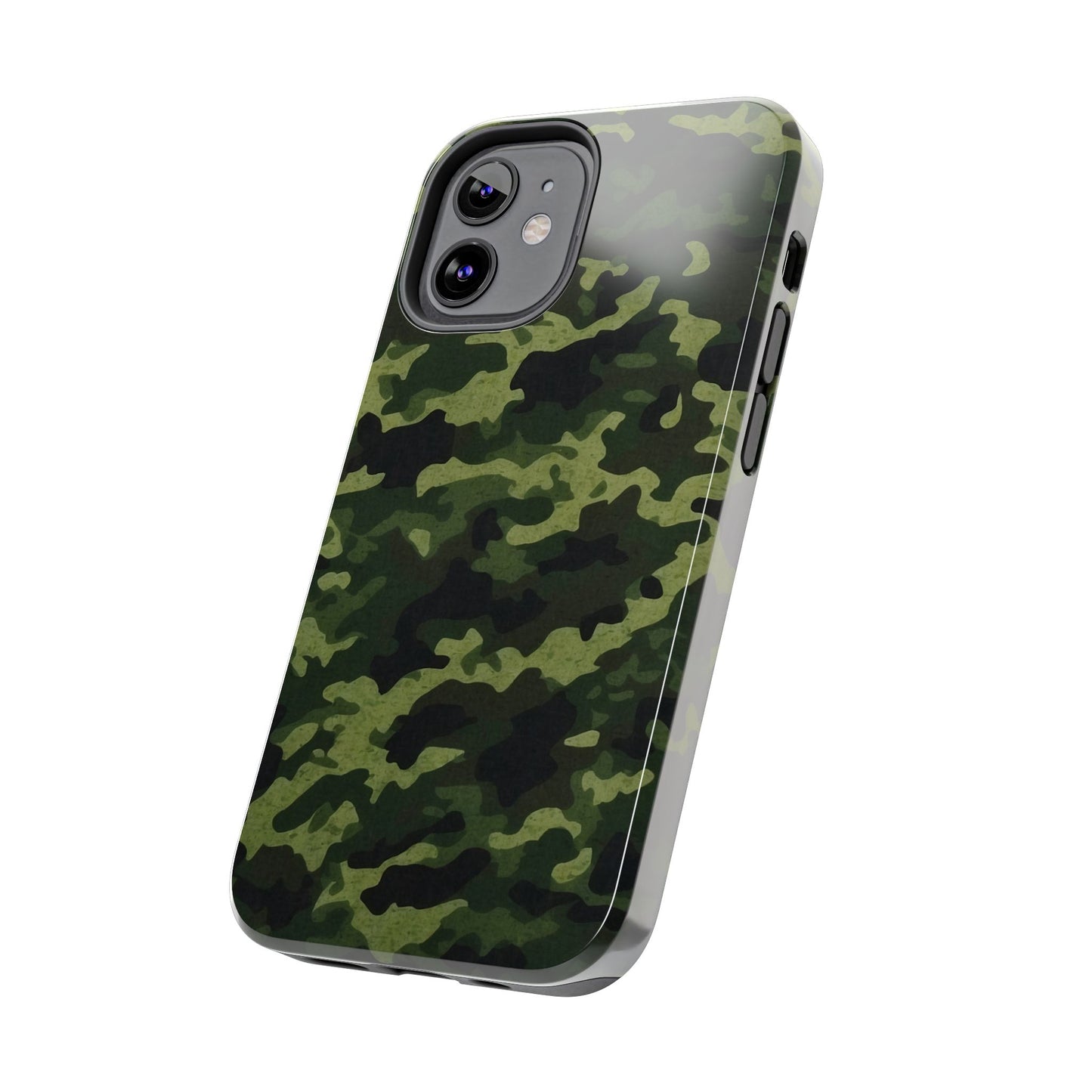 Dark Green Camouflage – iPhone Case, Rugged and Slim Design