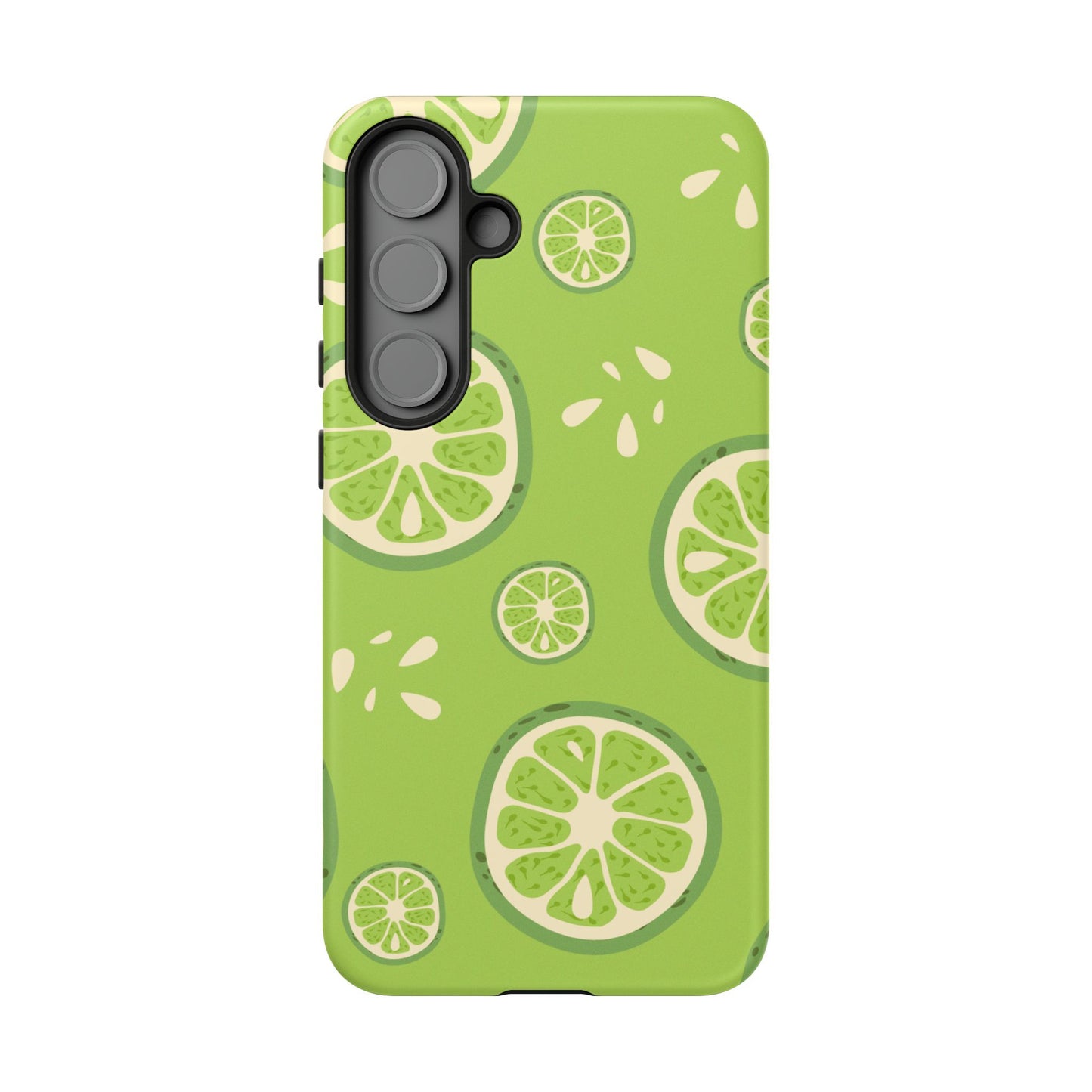 Zesty Lime Splash Tough Samsung Galaxy Case – Fresh Citrus Design, Dual-Layer Protection