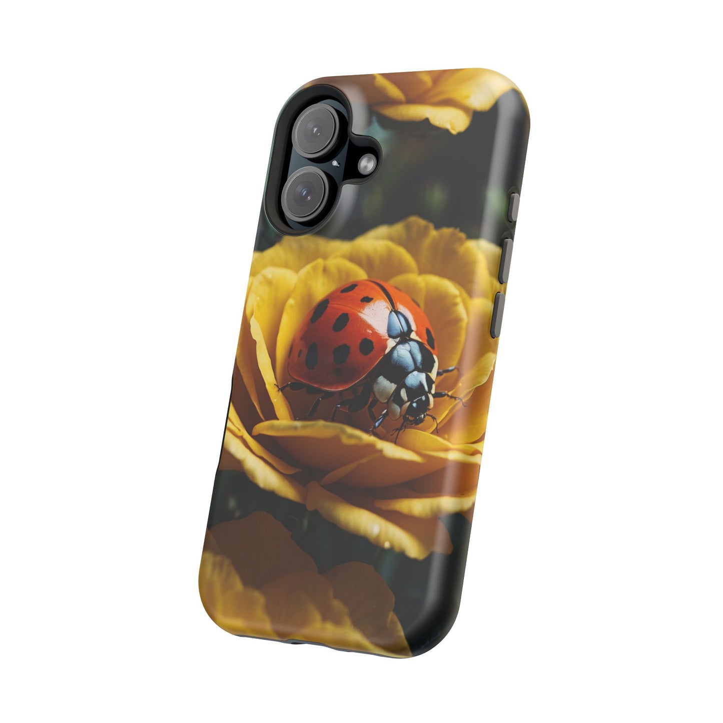 MagSafe iPhone Case: Ladybug on Yellow Petals