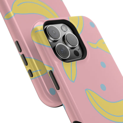 Pink Banana Pop MagSafe iPhone Case – Cute Pastel Design with Fun Retro Vibe