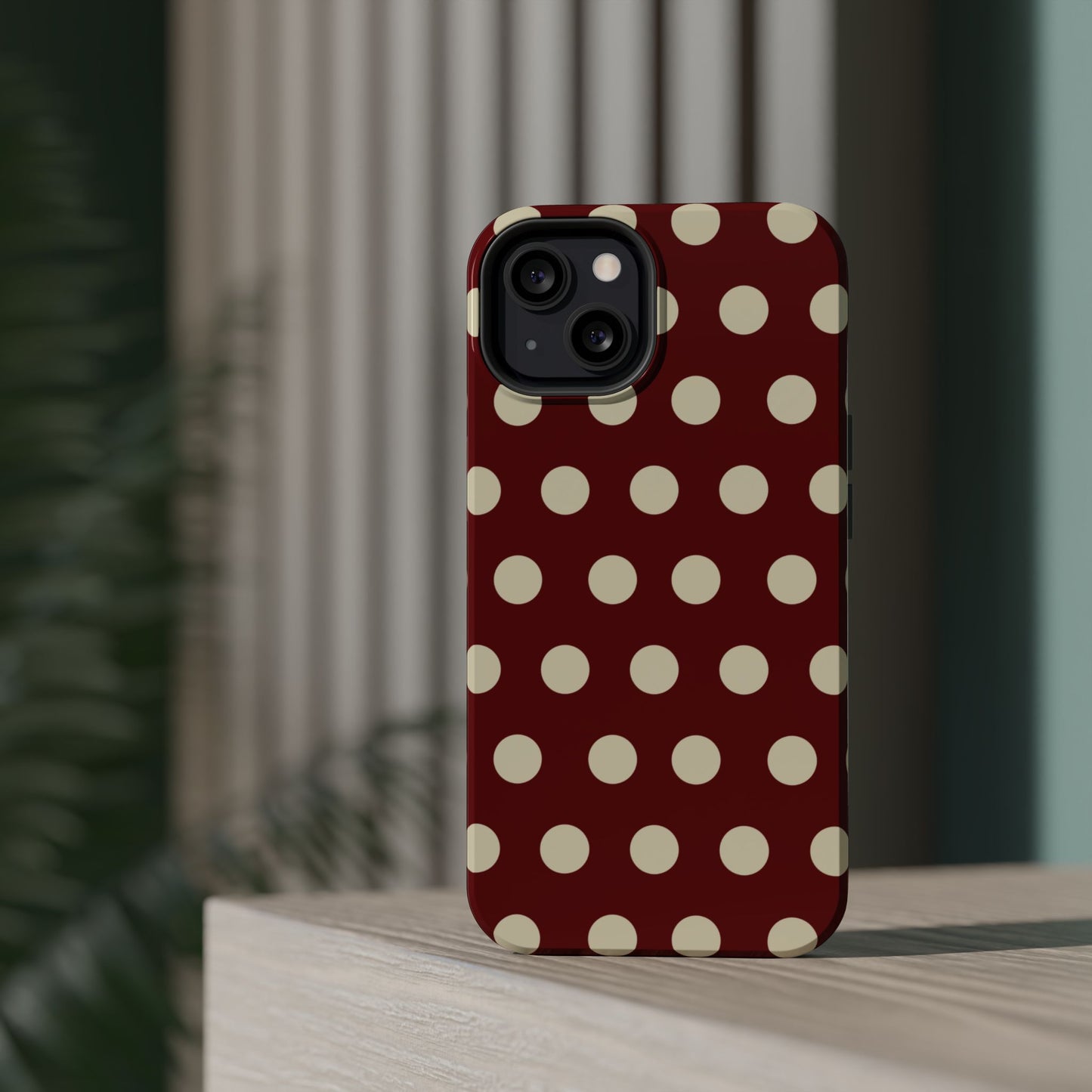 Classic Red & Cream Polka Dots - MagSafe iPhone Case