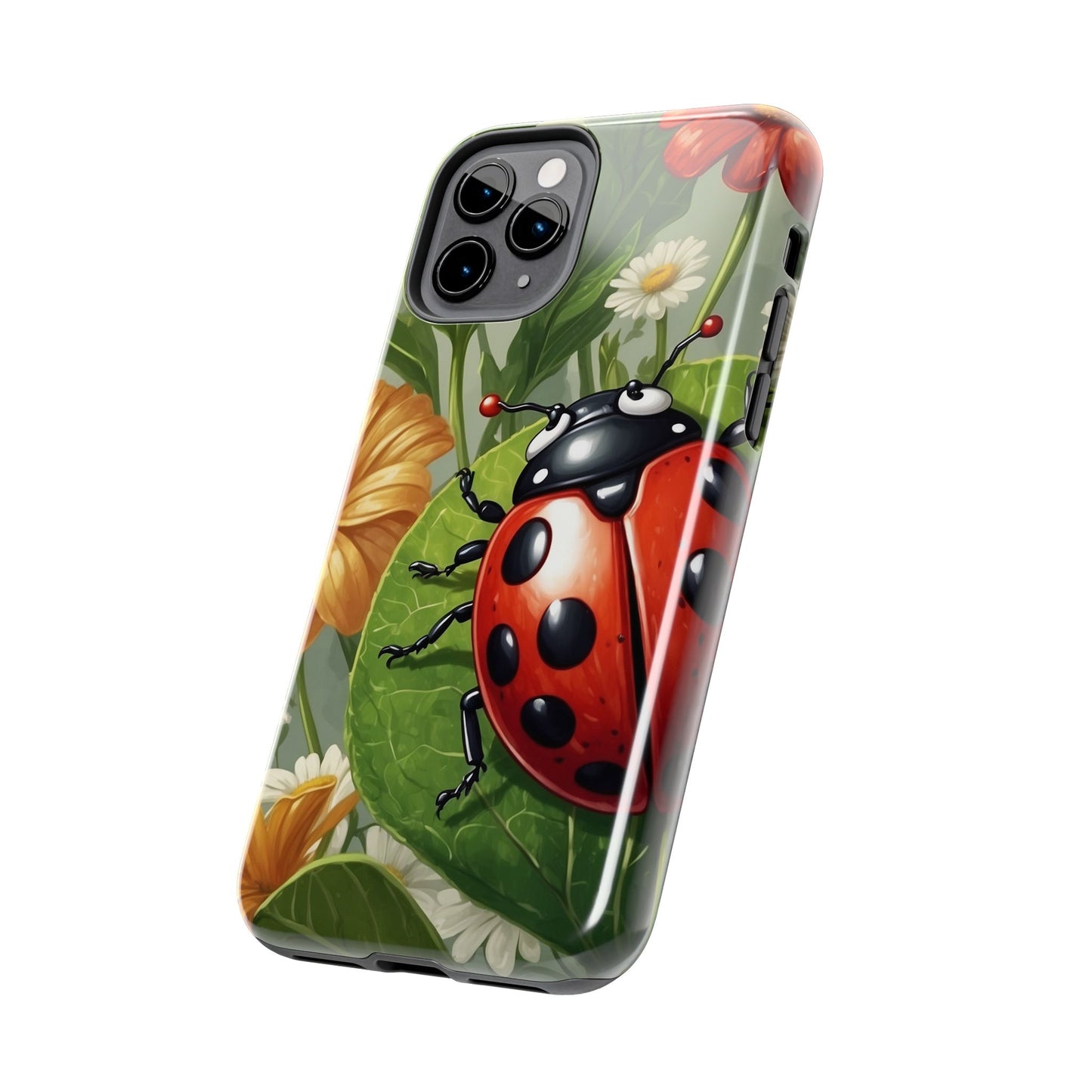 Ladybug Garden iPhone Case – Blooming Floral Art