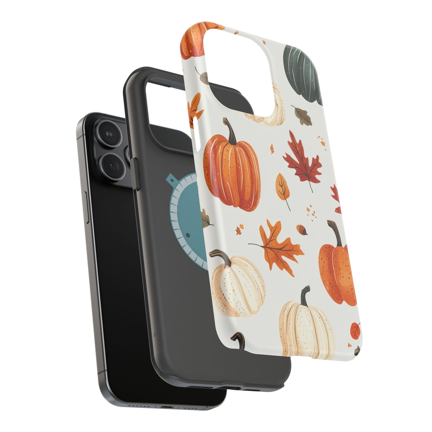 Autumn Pumpkin MagSafe iPhone Case – Fall Leaves and Harvest Design