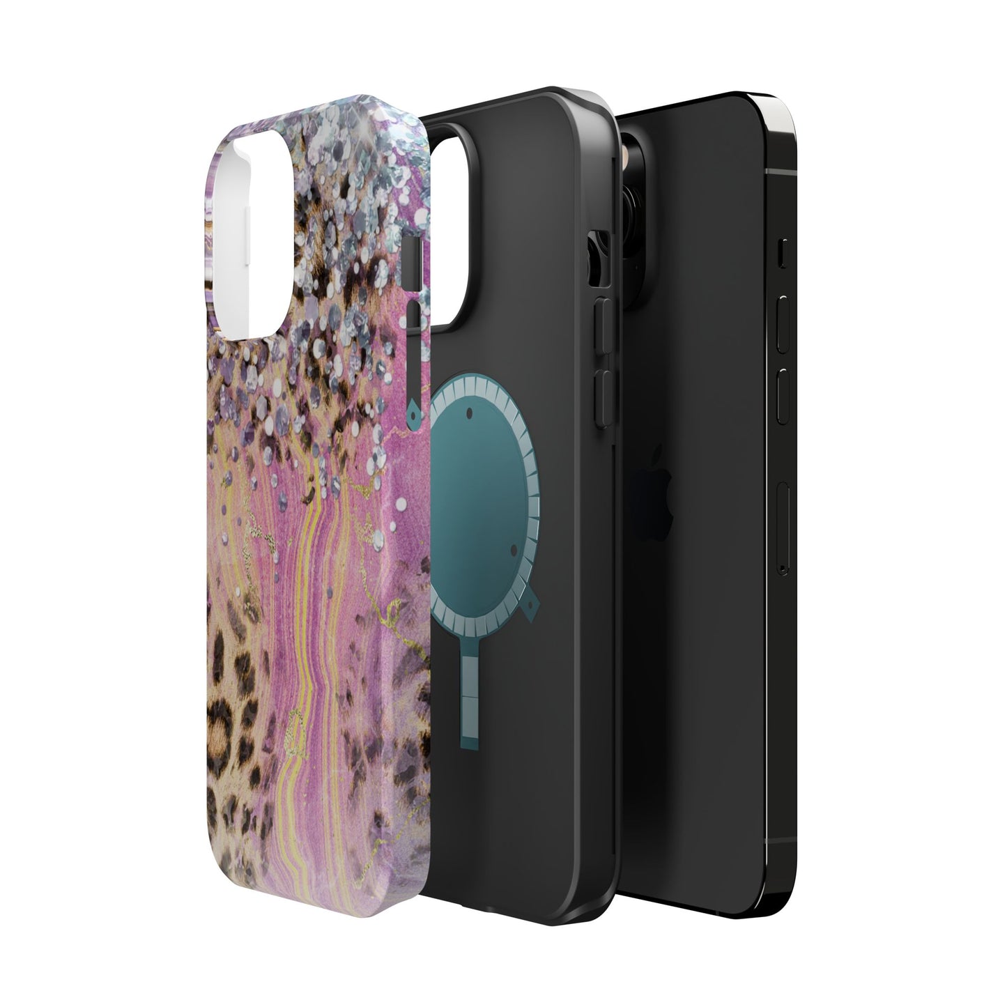 Glitter Glam Leopard – Magsafe iPhone Series Case