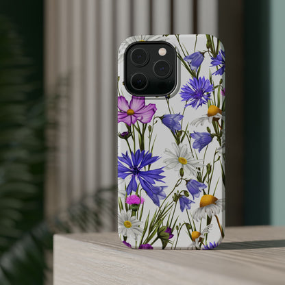 Wildflower Meadow MagSafe Case – Purple, Blue, and White Floral Design