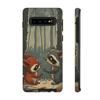 Whimsical Woodland Raccoons Phone Case