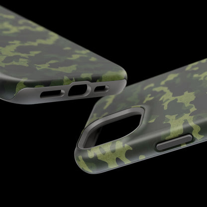 Dark Green Camouflage – MagSafe iPhone Case, Slim and Drop-Resistant