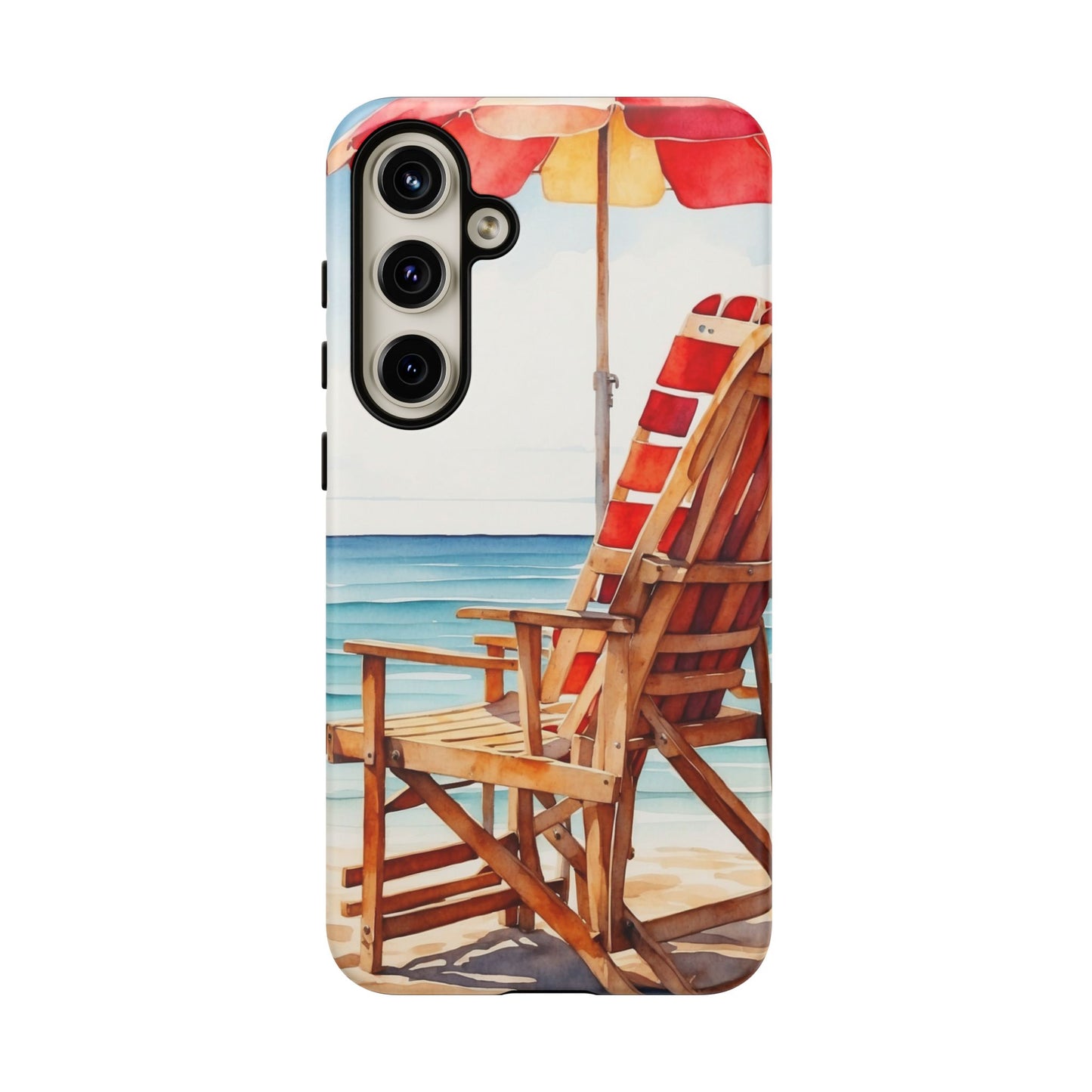 Beach Bliss Samsung Galaxy Case – Relaxing Seaside Chair and Umbrella Design