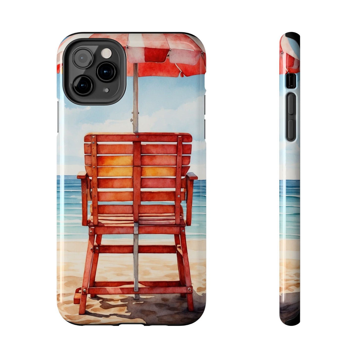 Beachfront Sunset Lounge iPhone Case – Rearview Edition