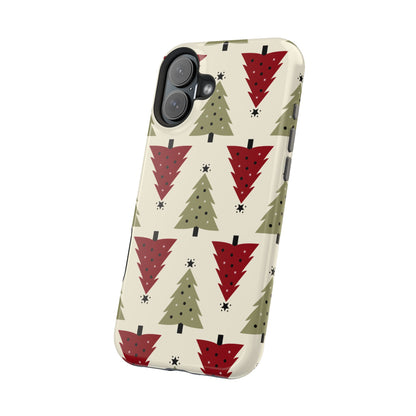 Retro Christmas Trees Pattern - MagSafe iPhone Series Case