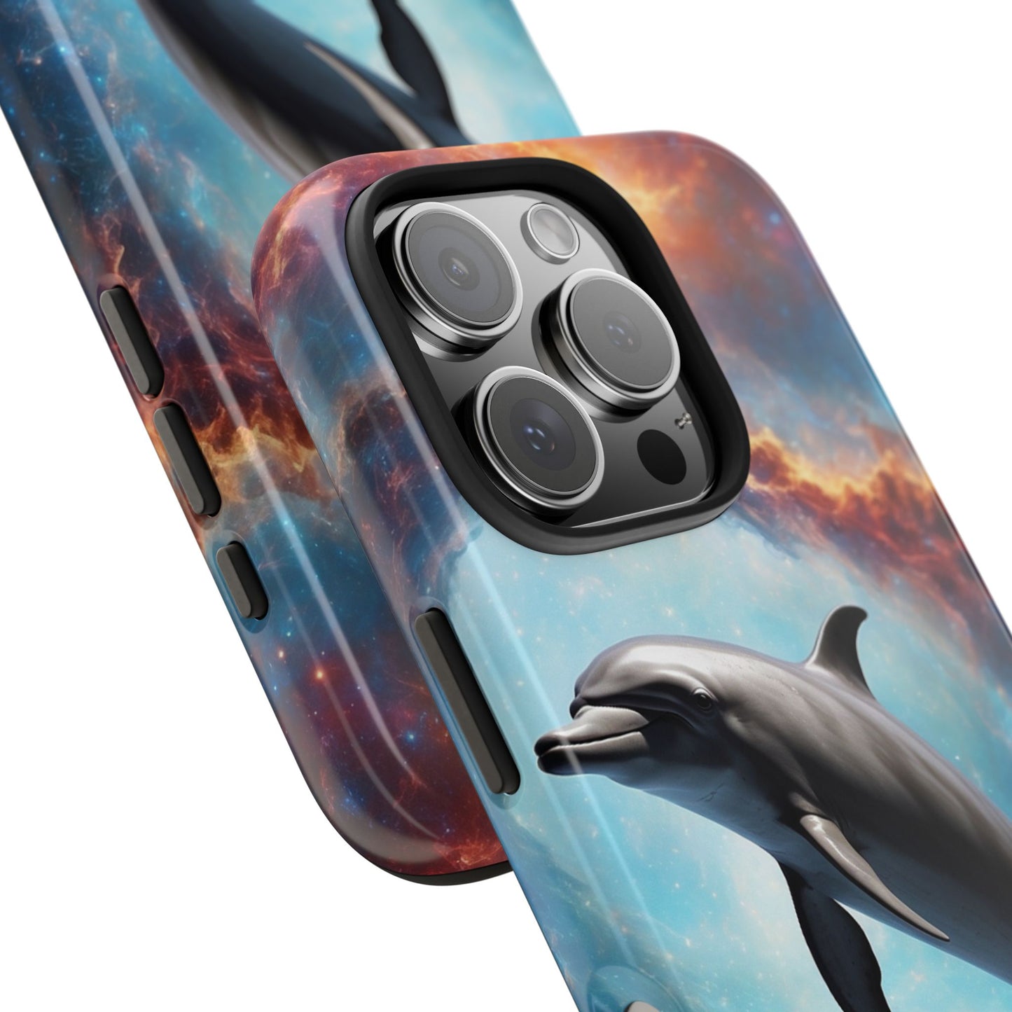 Cosmic Dolphin Space Vibes - iPhone Case