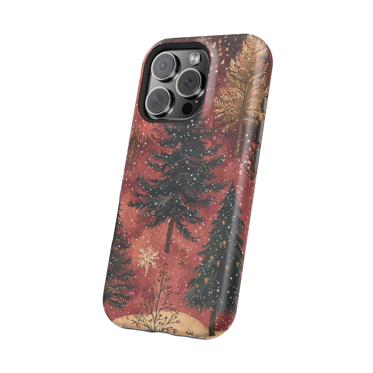 Rustic Red Winter Forest - MagSafe iPhone Series Case