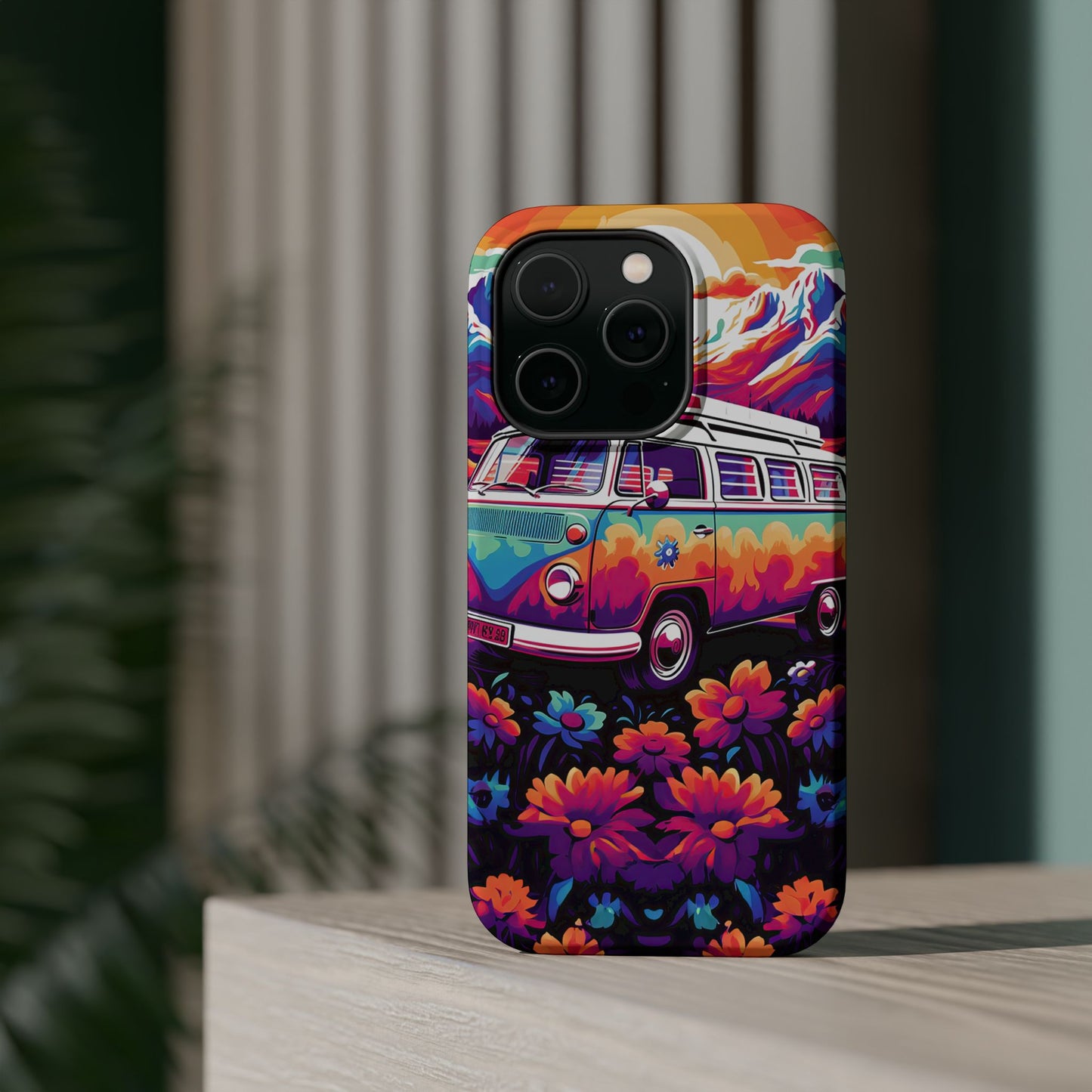 Groovy Floral Sunset Van – MagSafe iPhone Series Case