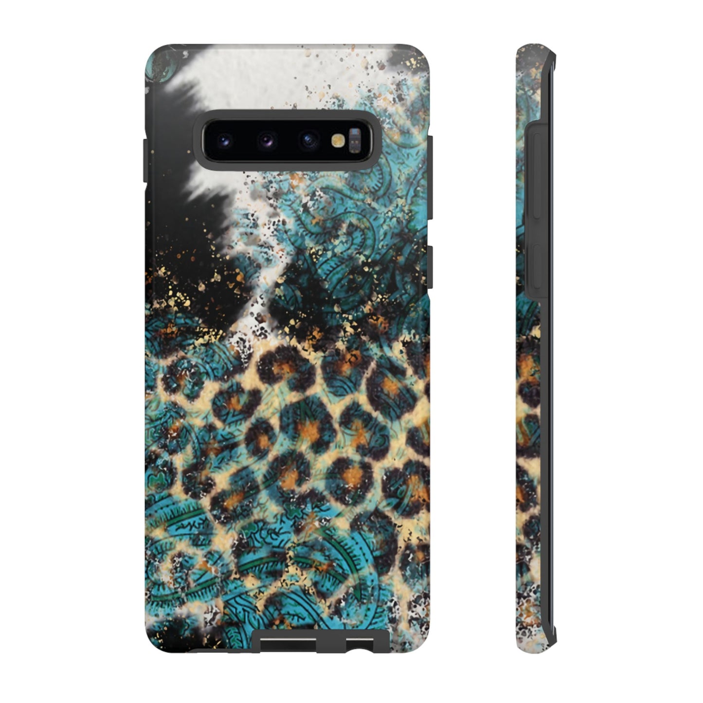 Turquoise Paisley Cowhide Leopard - Samsung Galaxy Series Case