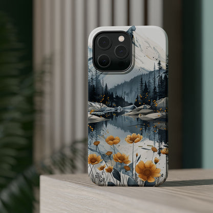 Silver Alpine Wildflower iPhone Case