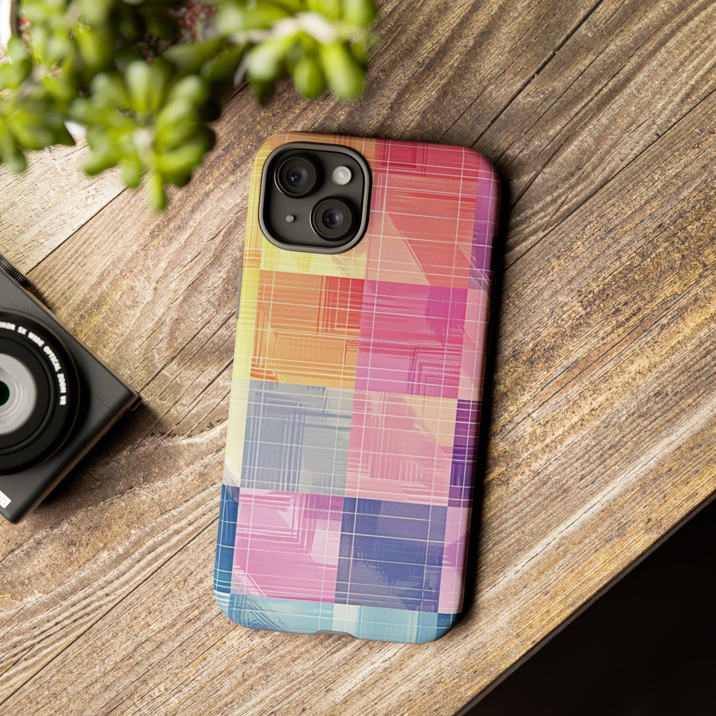 Pastel Panache Watercolor Plaid Case