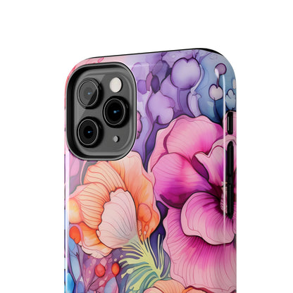 Bright Watercolor Floral Splash iPhone Series Case – Bold Artistic Design