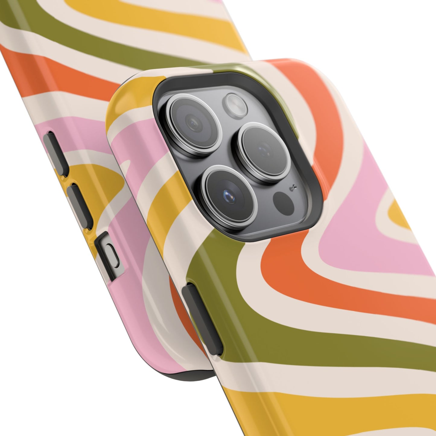 Retro Groove MagSafe iPhone Case – 70s-Inspired Design with Dual-Layer Protection