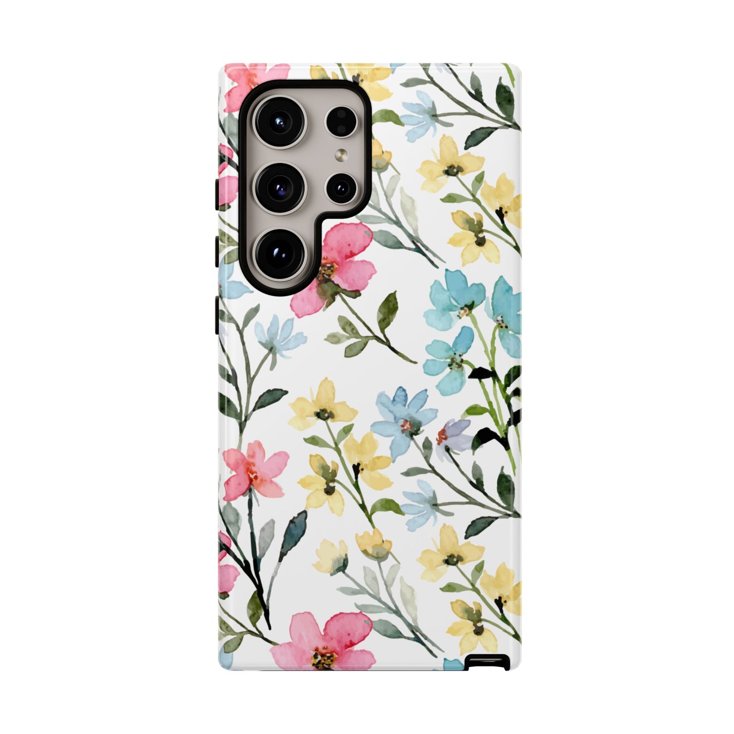 Watercolor Floral Bliss – Samsung Galaxy Case with Pastel Flower Design